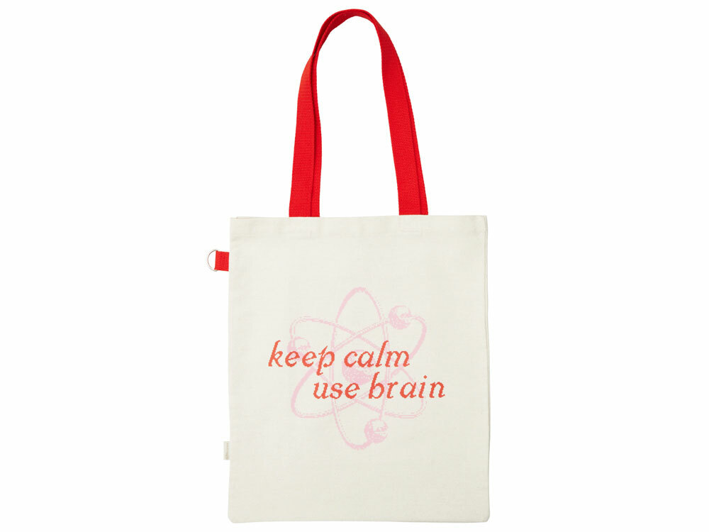 Сумка для покупокTopiс из переработанных материалов с наружным цветным карманом, красный (трафаретн)