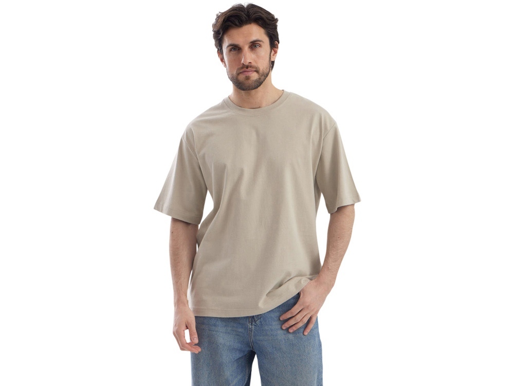 Футболка Kyoto из джерси 180 г/м2 с пич отделкой, унисекс, оливковый