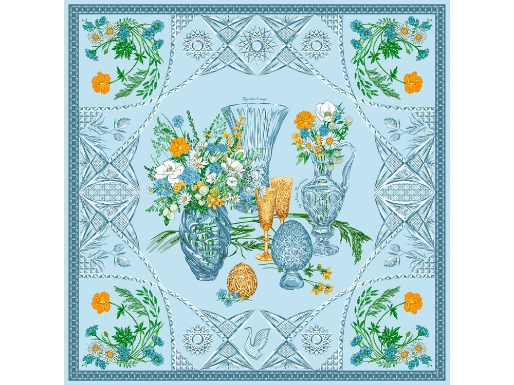 Платок «Мелодия хрусталя», голубой