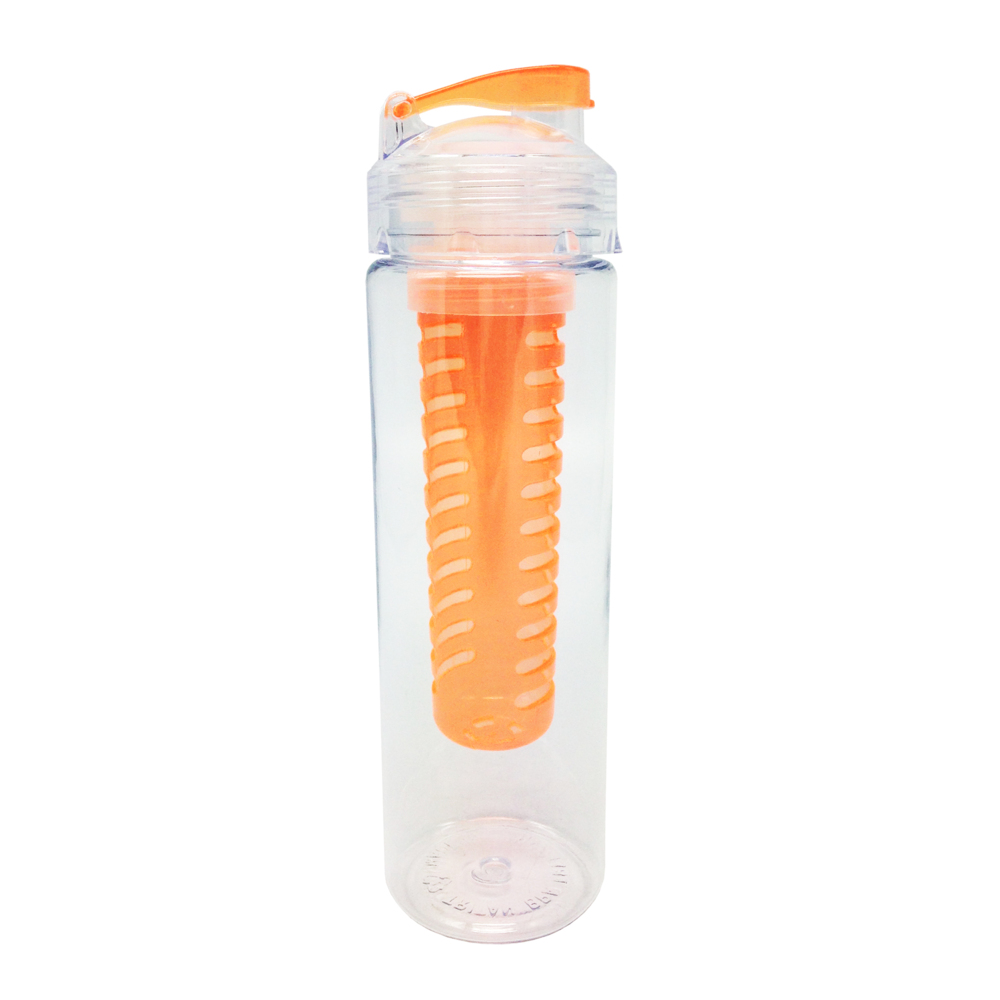 Бутылка для воды &quot;Fruits&quot; с емкостью для фруктов, 0,7 л. оранжевый
