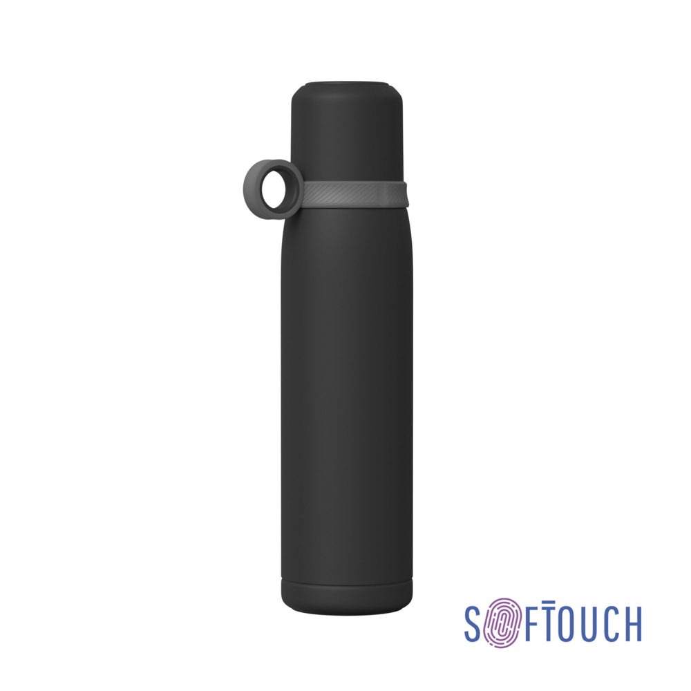 Термос "Урал" 600 мл, покрытие soft touch черный