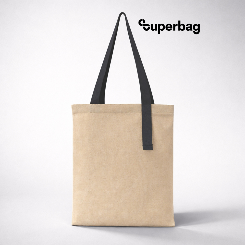Шоппер Superbag Light, с внутренним креплением (полукольцо) (неокрашенный с серым)