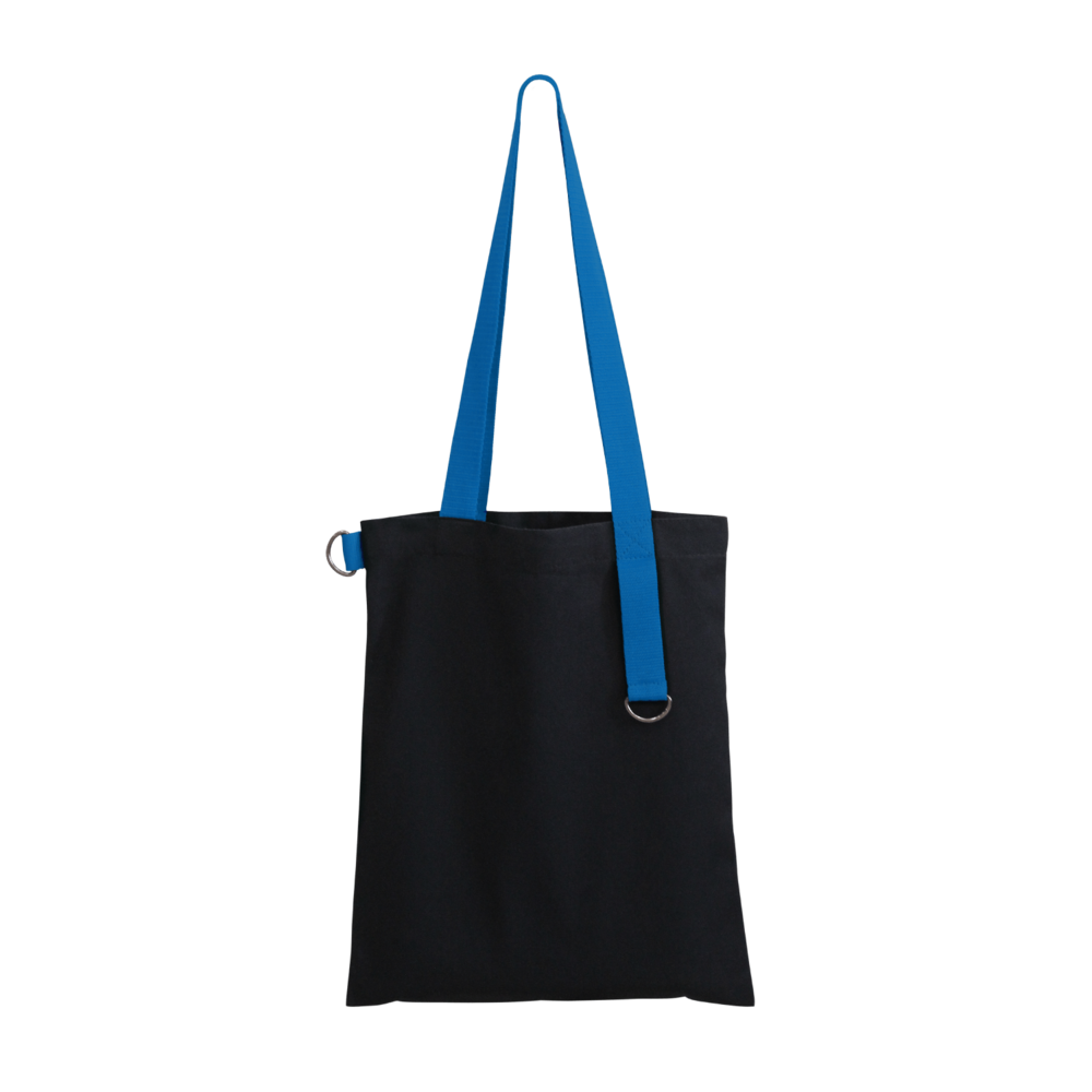 Шоппер Superbag black (чёрный с голубым)