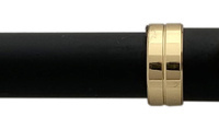 Шариковая авторучка в металлическом корпусе из латуни "DELGADO MATT BLACK FINISH" CBS (Чёрный; Золотой)
