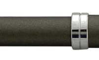 Шариковая авторучка в металлическом корпусе из латуни "DELGADO METALLIC GREY FINISH" CBS (Антрацит; Серебристый)