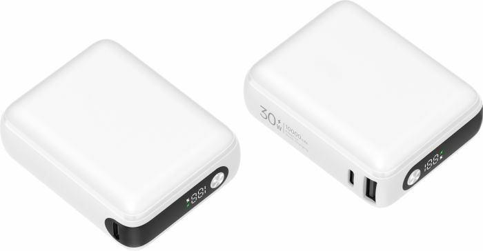 Аккумулятор "Walter", 10000 Mah c поверхностью Soft Touch  (Белый)